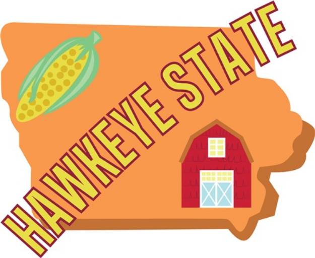 Picture of Hawkeye State SVG File