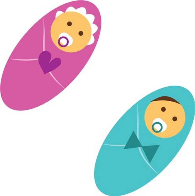 Picture of Twin Babies SVG File