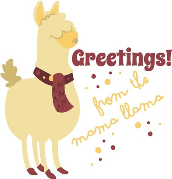 Picture of Mama Llama SVG File