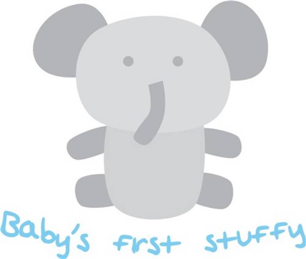 Picture of Elephant Stuffed Toy SVG File