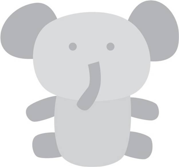 Picture of Elephant Stuffed Toy SVG File