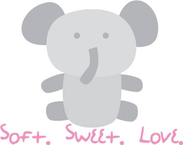 Picture of Soft Stuffed Elephant SVG File