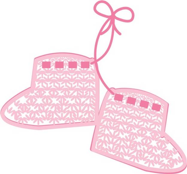 Picture of Pink Booties SVG File