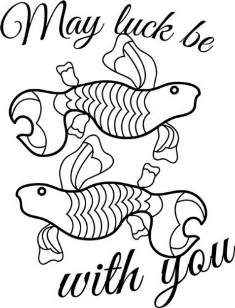 Picture of Good Luck Koi Fish SVG File