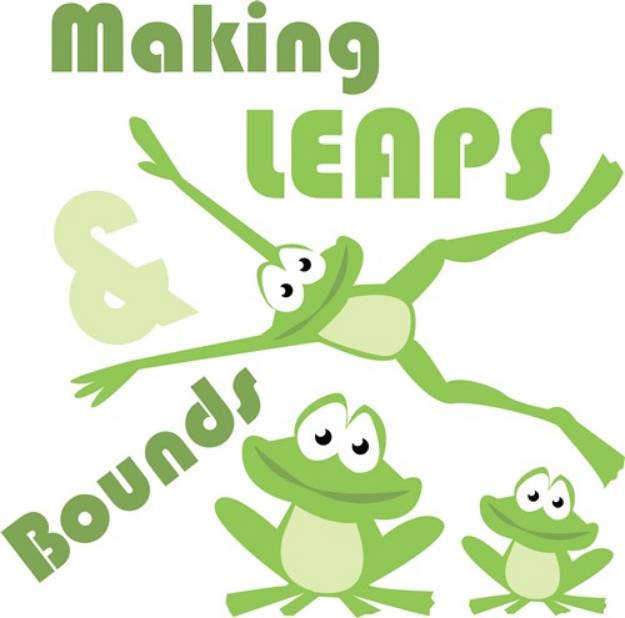 Picture of Leaps & Bounds Frogs SVG File