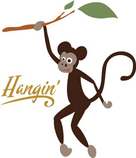 Picture of Hangin Around Monkey SVG File