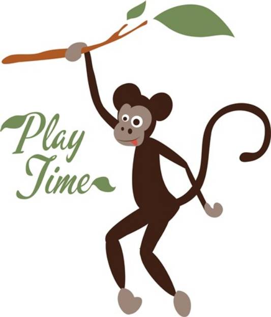 Picture of Play Time Monkey SVG File