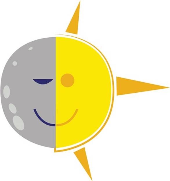 Picture of Day Night Sun SVG File