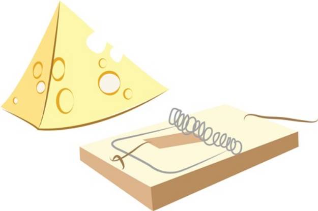 Picture of Mouse Trap Cheese SVG File