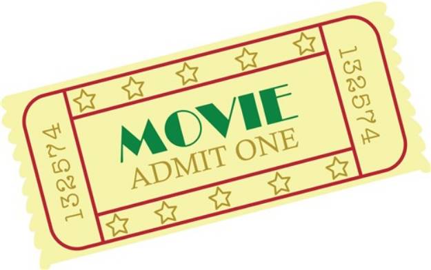 Picture of Movie Night Ticket Stub SVG File