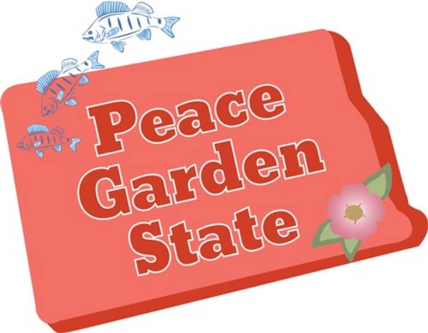 Picture of Peace Garden State ND SVG File
