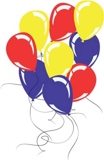 Picture of Balloons Lets Party SVG File
