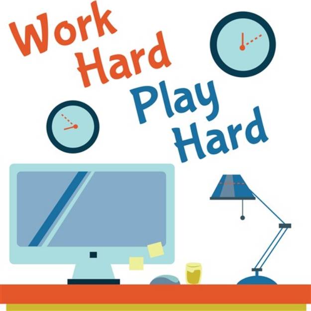 Picture of Work Hard Play Hard SVG File