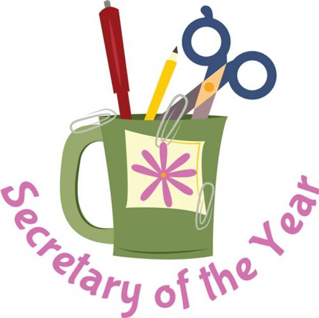 Picture of Secretary Of Year SVG File