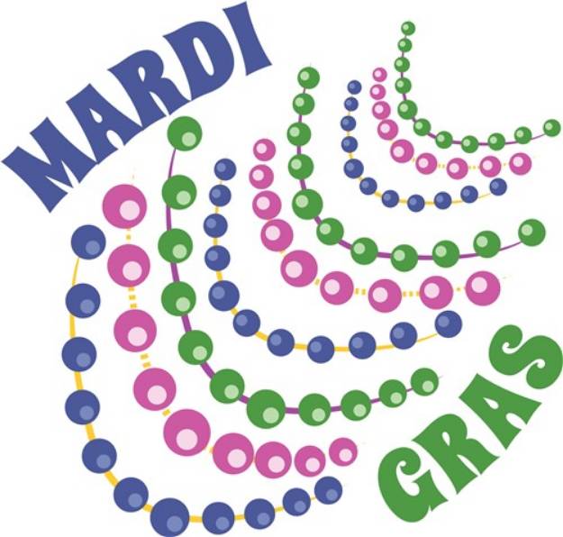 Picture of Mardi Gras Beads SVG File