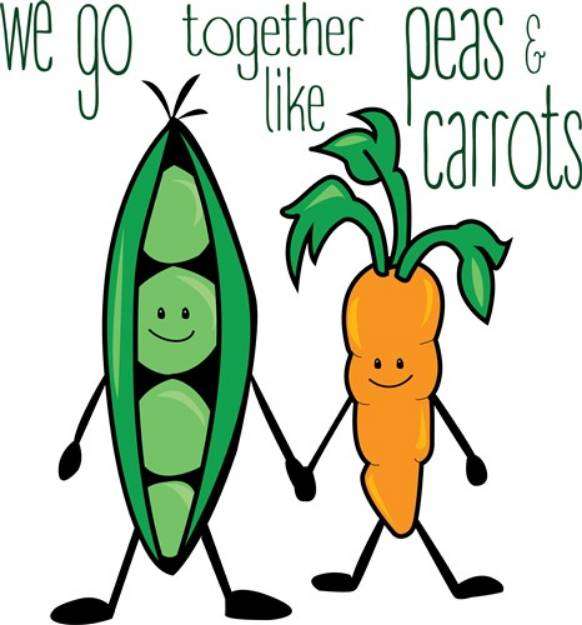 Picture of Peas & Carrots SVG File