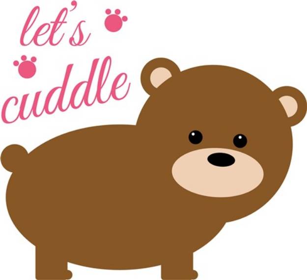 Picture of Lets Cuddle Bear SVG File