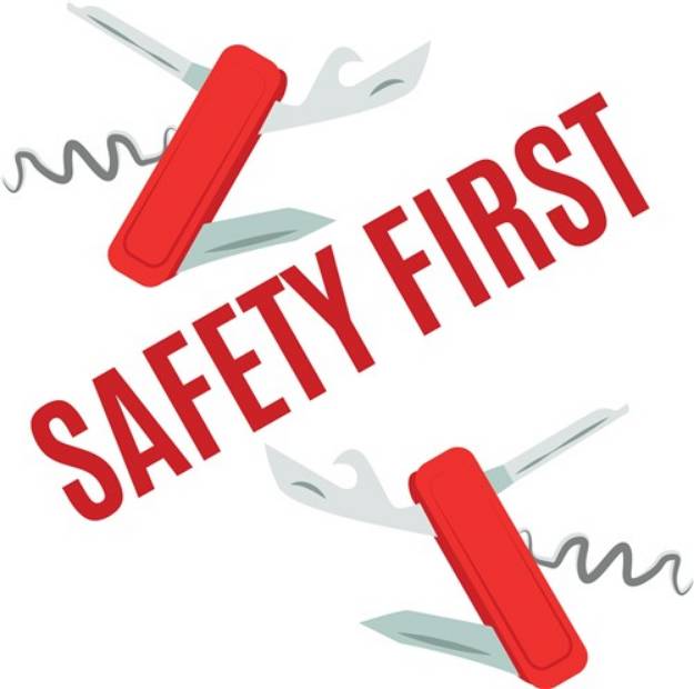 Picture of Safety First Army Knife SVG File
