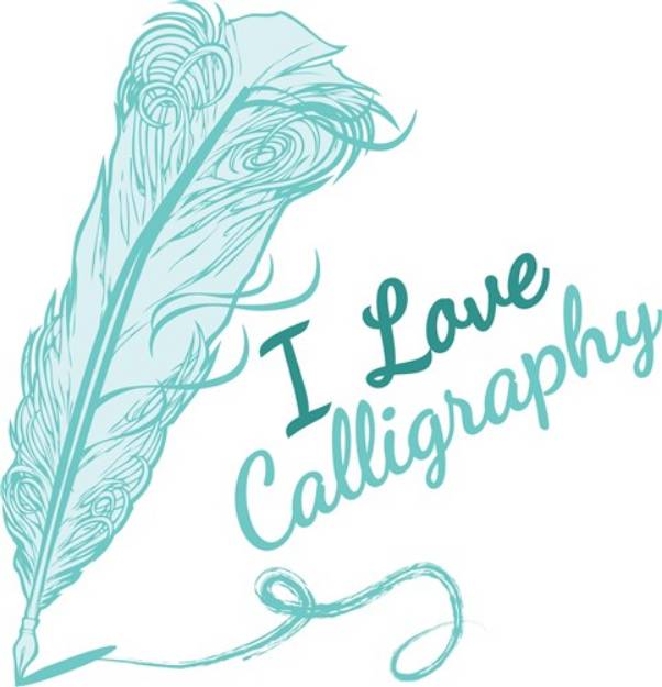 Picture of I Love Calligraphy SVG File