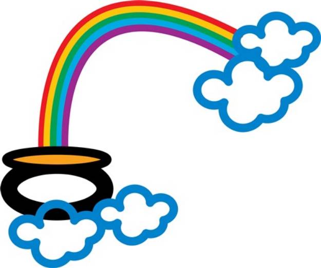 Picture of Pot O Gold Rainbow SVG File