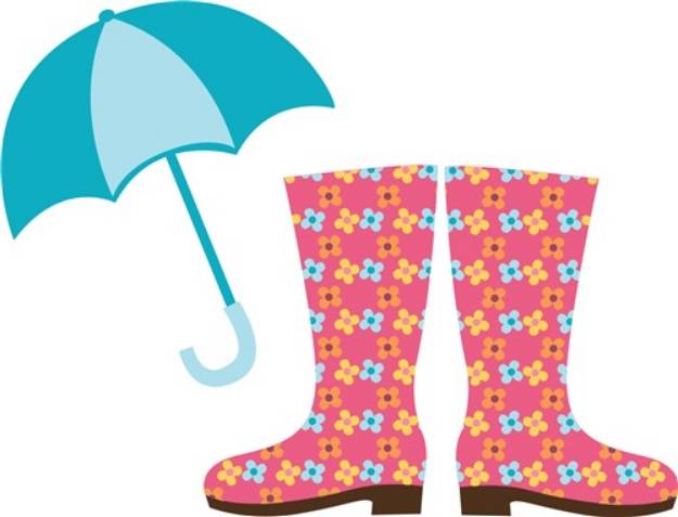 Picture of Walking In The Rain SVG File