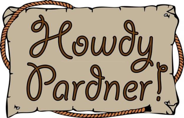 Picture of Howdy Pardner! SVG File