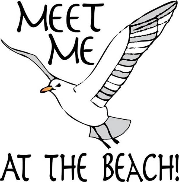Picture of Beach Happiness Seagull SVG File