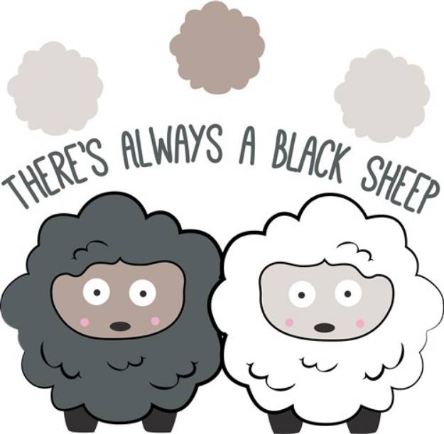 Picture of Always A Black Sheep SVG File
