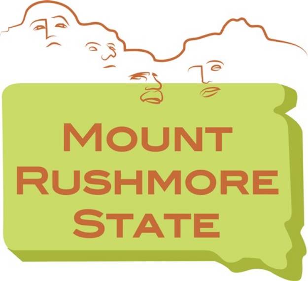 Picture of Mount Rushmore State SVG File