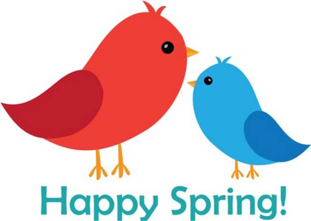 Picture of Happy Spring Birds! SVG File
