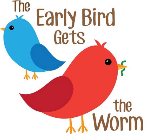 Picture of Early Bird Gets Worm SVG File