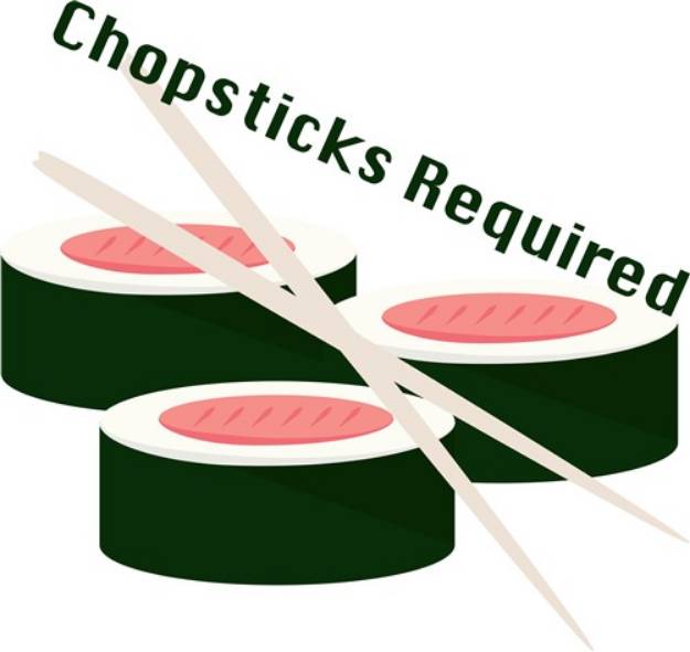 Picture of Chopsticks Required Sushi SVG File