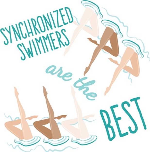 Picture of Synchronized Swimmers SVG File