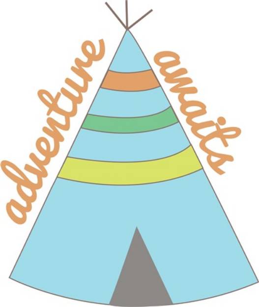 Picture of Adventure Awaits Teepee SVG File
