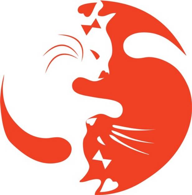 Picture of Yin Yang Cat SVG File