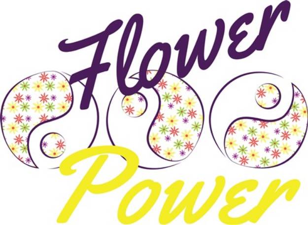 Picture of Flower Power Yin Yang SVG File