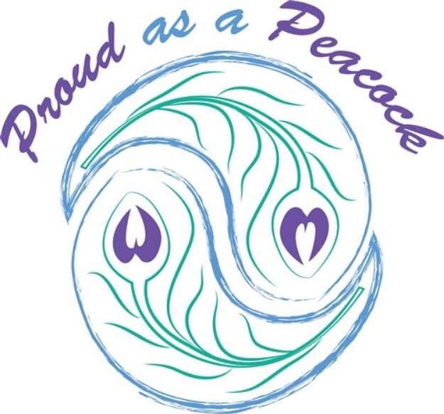 Picture of Proud As A Peacock SVG File