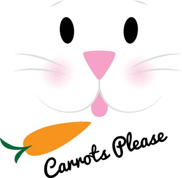 Picture of Pink Bunny Carrots Please SVG File