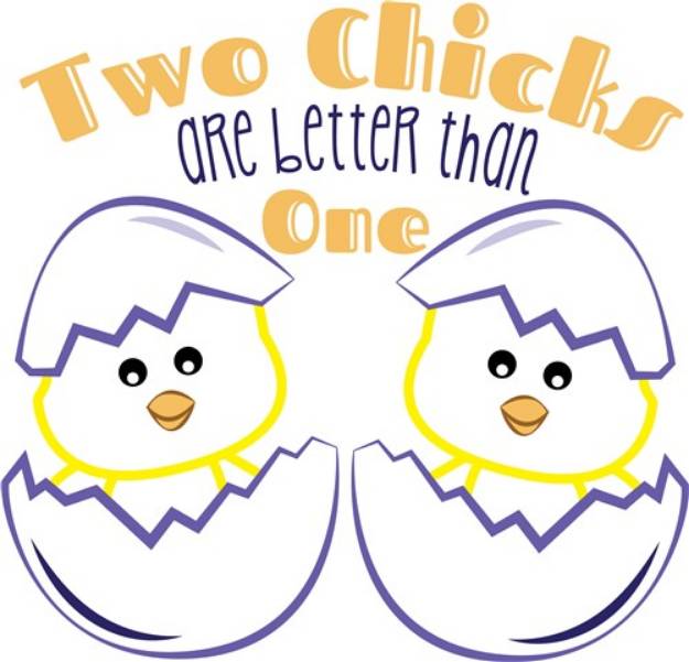 Picture of Awesome Twosome Chicks SVG File