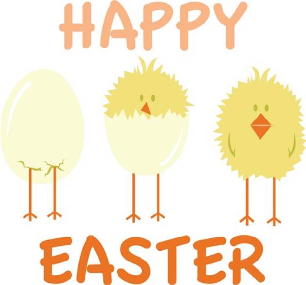 Picture of Happy Easter Chicks SVG File