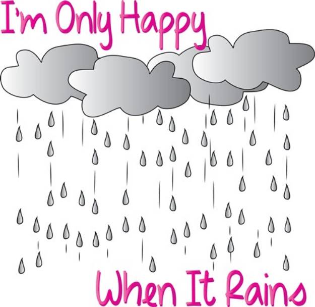 Picture of Happy When It Rains SVG File