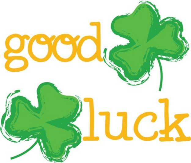 Picture of Good Luck Shamrock SVG File