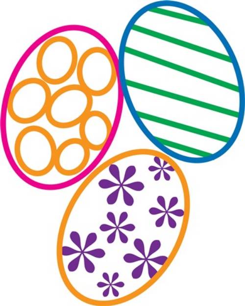 Picture of Easter Eggs SVG File