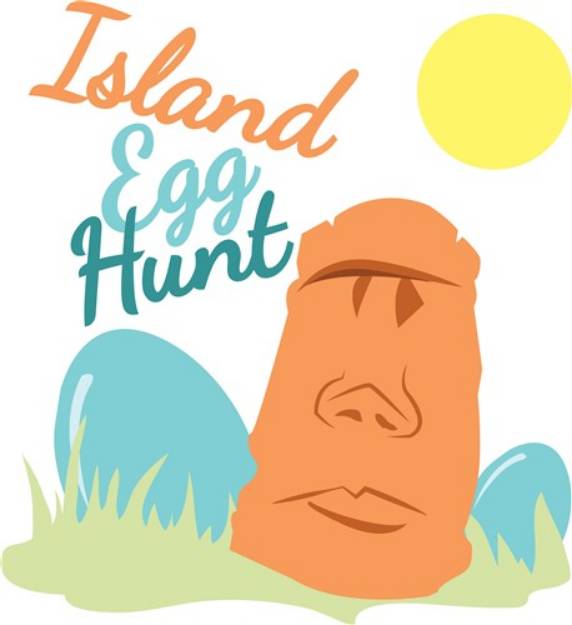 Picture of Island Egg Hunt SVG File