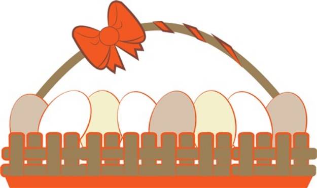 Picture of Eggs In A Basket SVG File