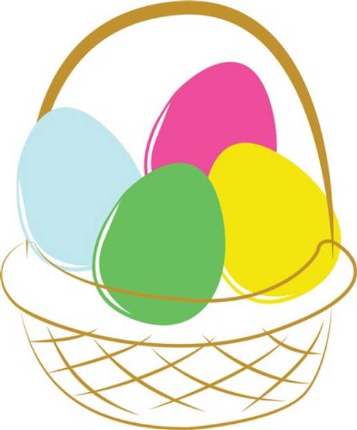 Picture of Easter Egg Basket SVG File