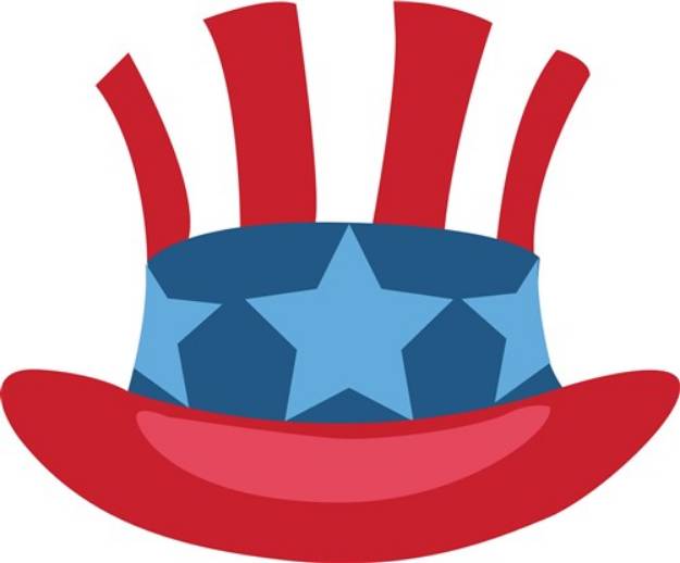 Picture of Stars & Stripes Top Hat SVG File