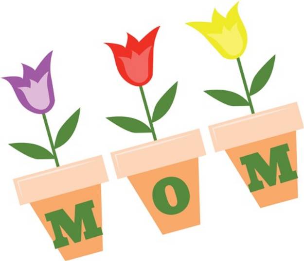 Picture of Mom Tulips SVG File