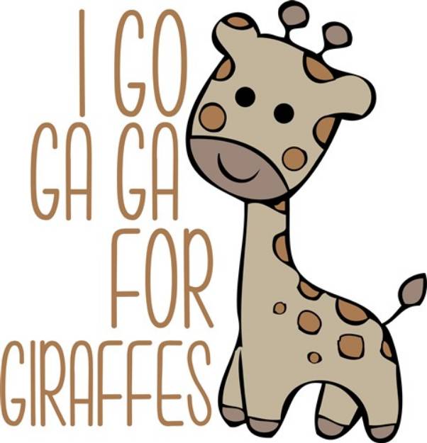 Picture of Gaga For Giraffes SVG File