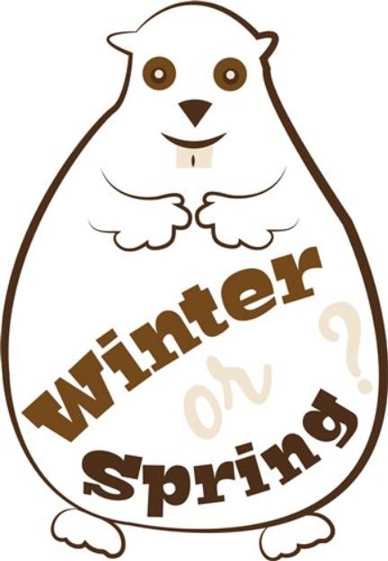 Picture of Winter Spring Groundhog SVG File